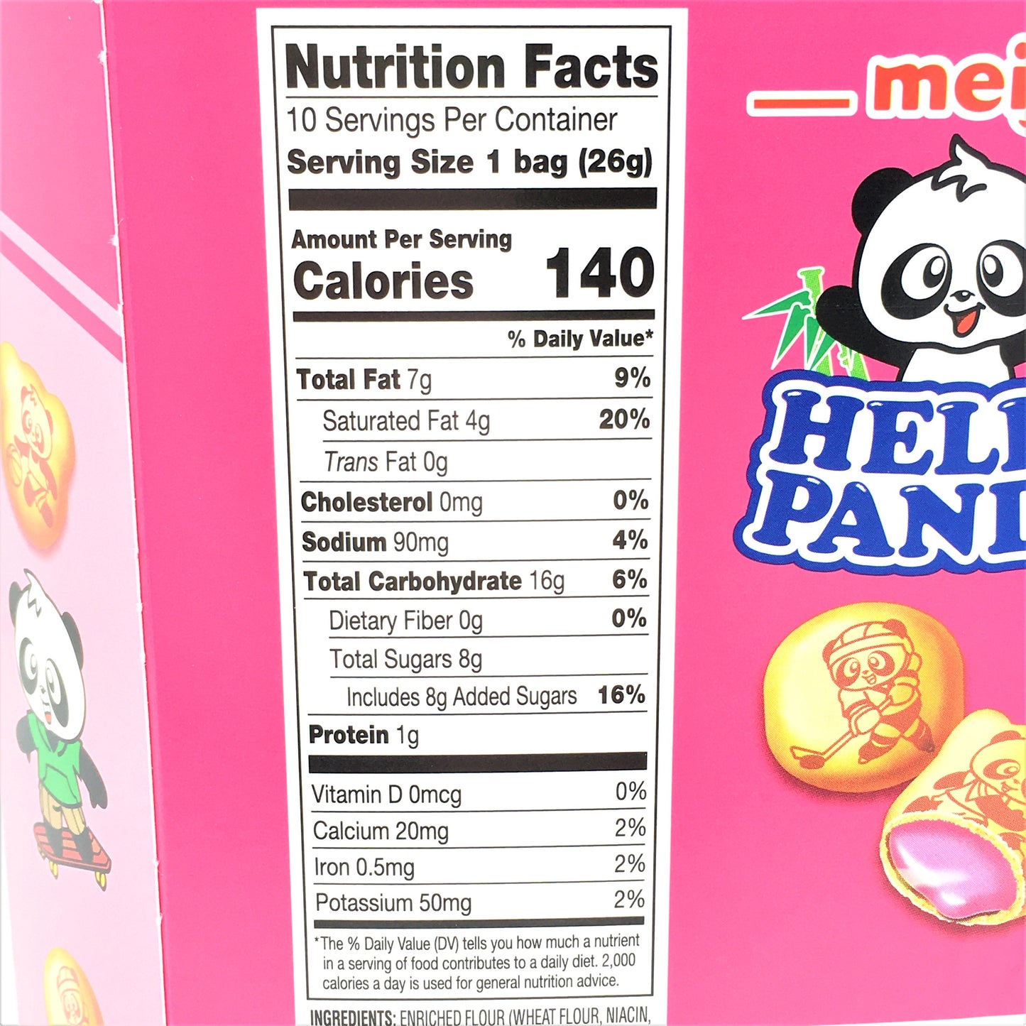 Meiji Hello Panda Cookie-Strawberry 10 X26g Bags