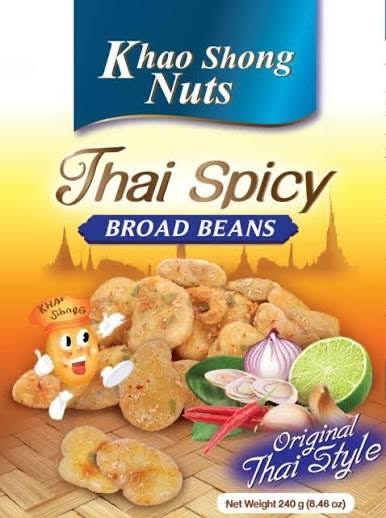 Khao Shong Nuts Thai Spicy Broad Beans 240gx6bottle
