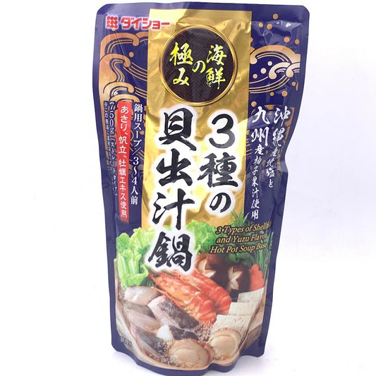 Daisho 3 Types Of Shellfish And Yuzu Flavor Nabe Hot Pot Soup Base 750g3種貝出汁鍋柚子