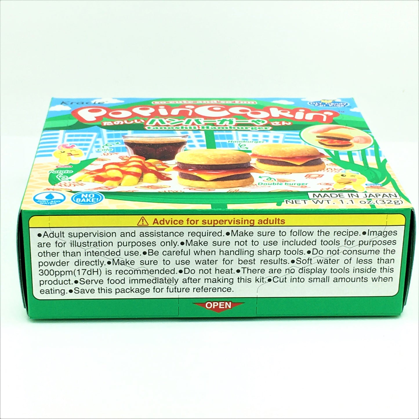 Kracie Popin' Cookin' Diy Japanese Candy Kit, Tanoshii Hamburger, 32g