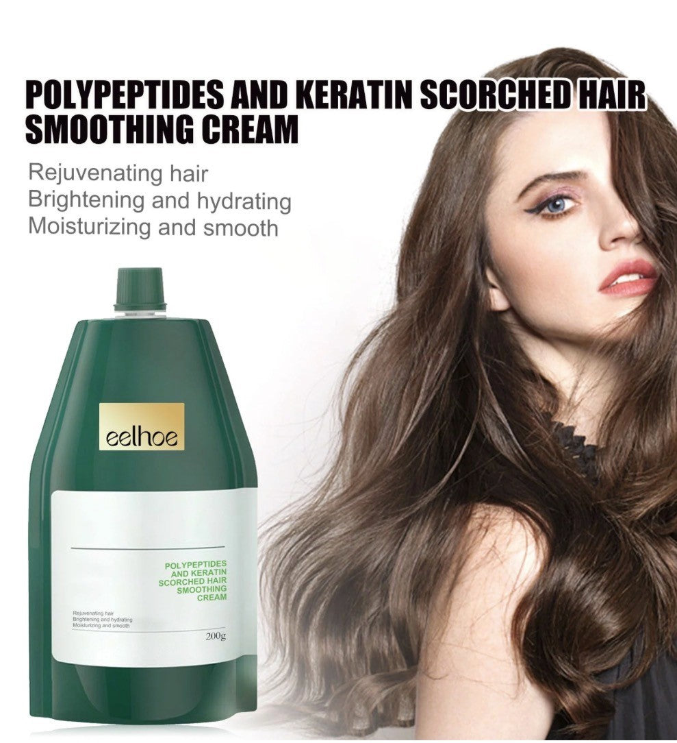 Eelhoe Polypeptides & Keratin Scorched Hair Smoothing Cream 200g多肽角蛋白修復護髮霜
