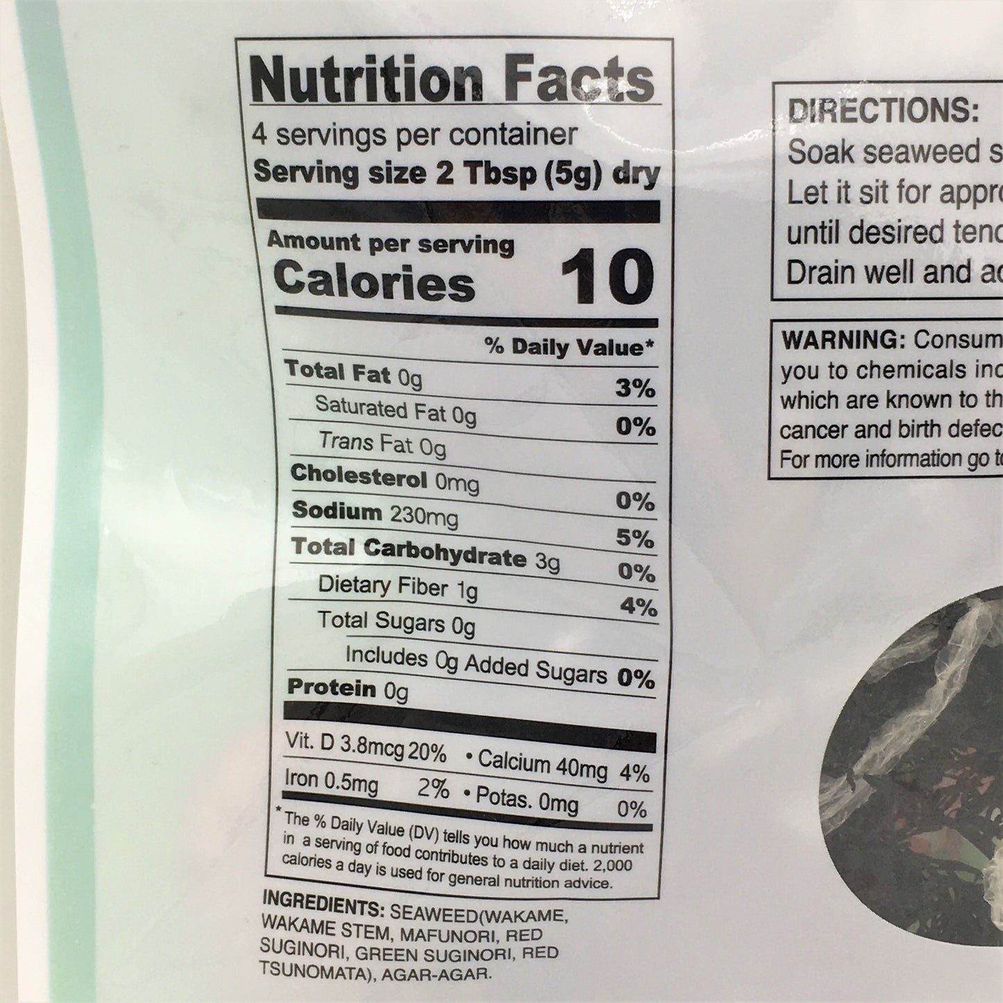 WEL-PAC Dried Seaweed Salad 0.7oz / 20g海藻沙拉