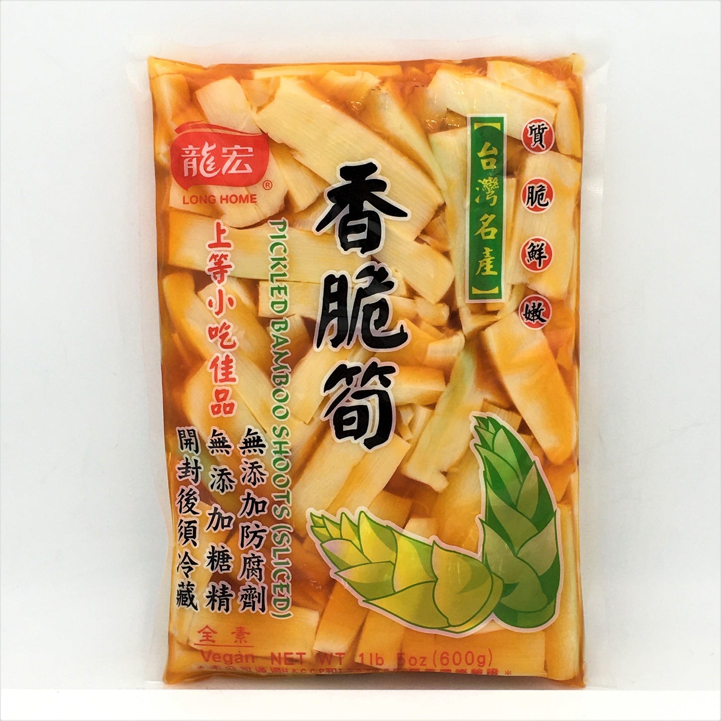 Long Home Pickled BambooShoots (Sliced) 600g 台灣龍宏香脆筍