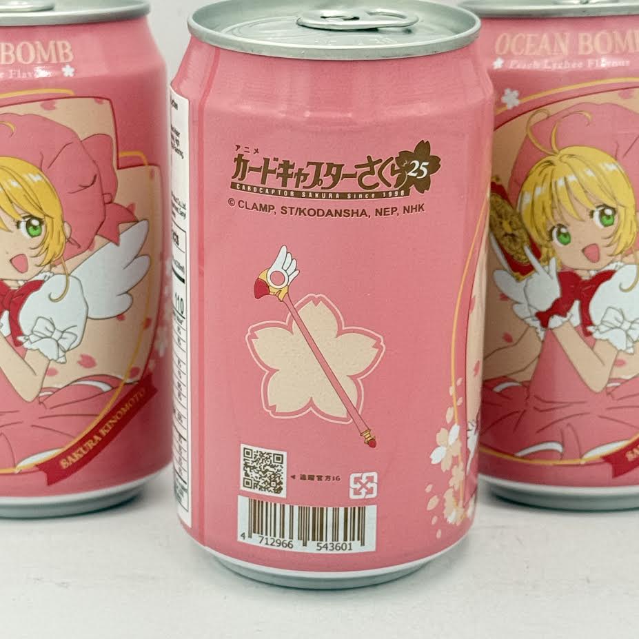 Ocean Bomb Peach Lychee Flavour Sparkling Water 330mlx4can桃子荔枝風味汽泡水