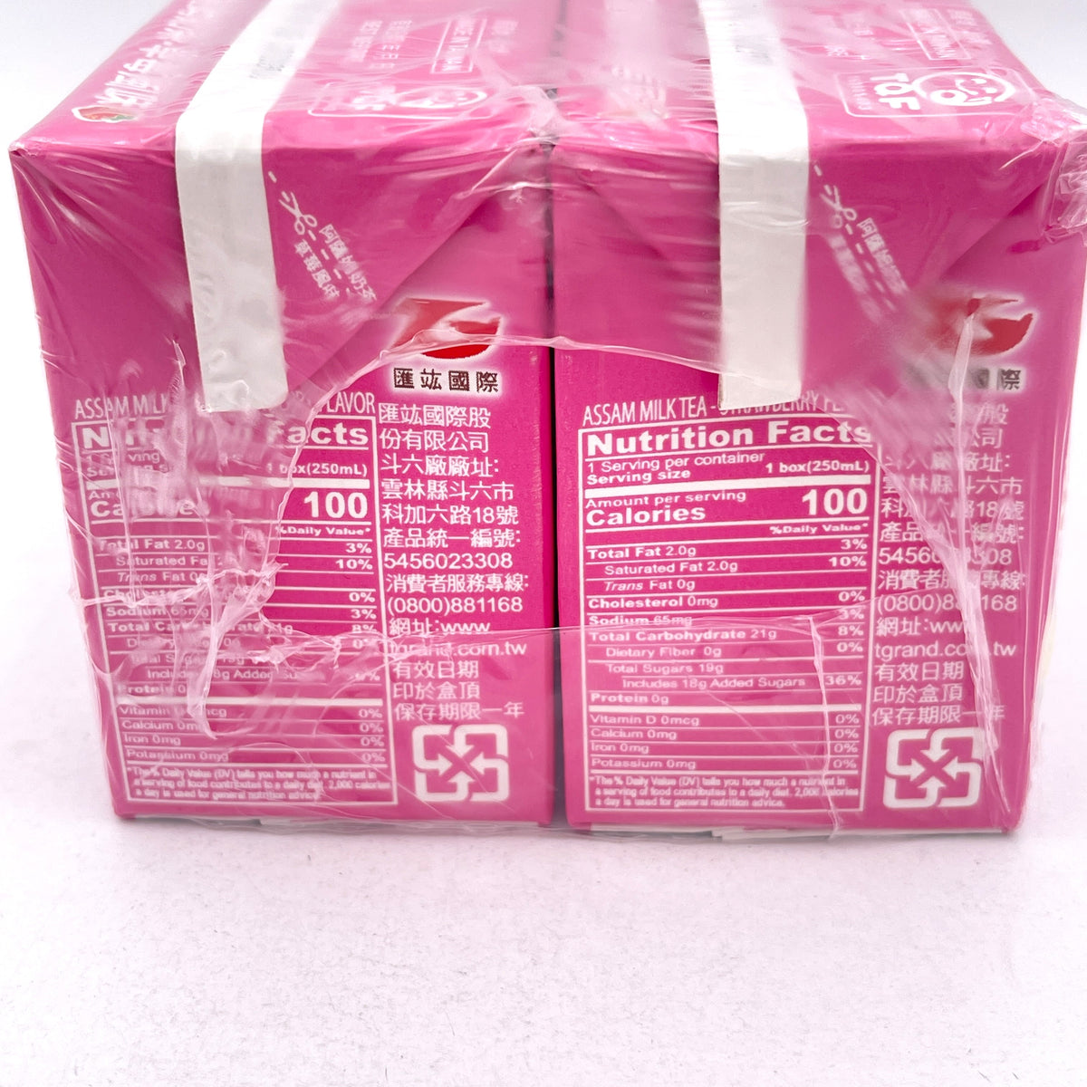 Assam Milk Tea-Strawberry Flavor 250mlx6packs阿薩姆奶茶-草莓風味