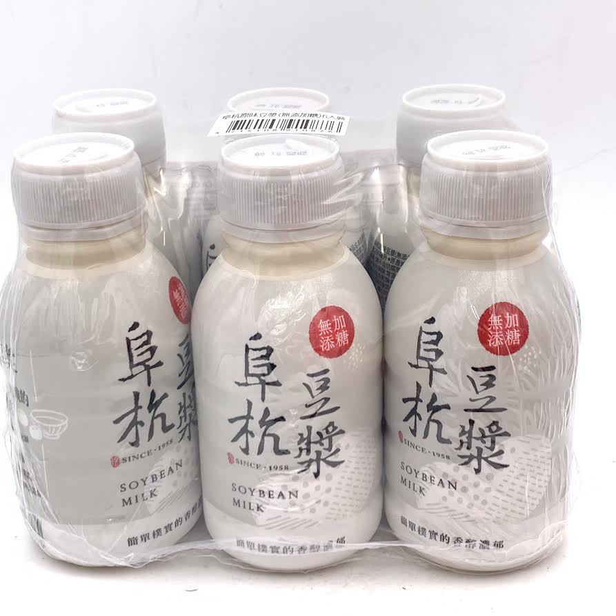 Fu Hang Soy Milk Non-Sweet 290mlX6bottle阜杭原味無糖)豆漿