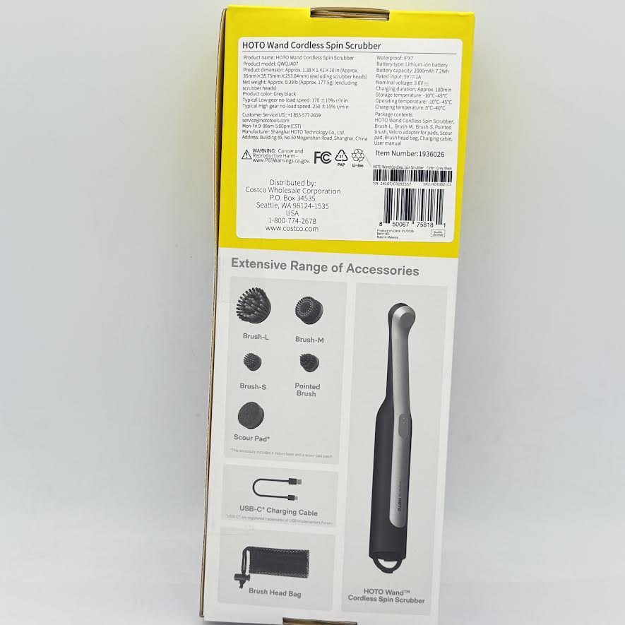 Hoto Wand Cordless Spin Scrubber Cleaning Master For Every Nook And Cranny
