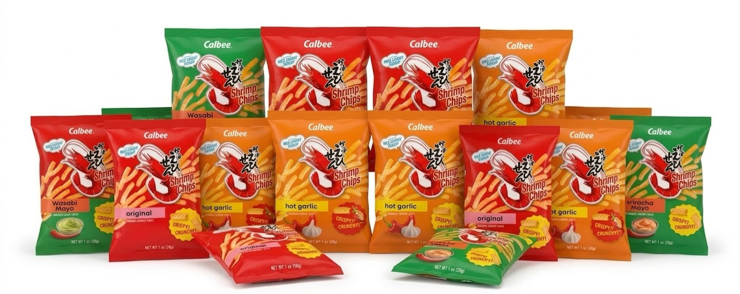 Calbee Shrimp Chips, Variety Pack 680g/(24bags)