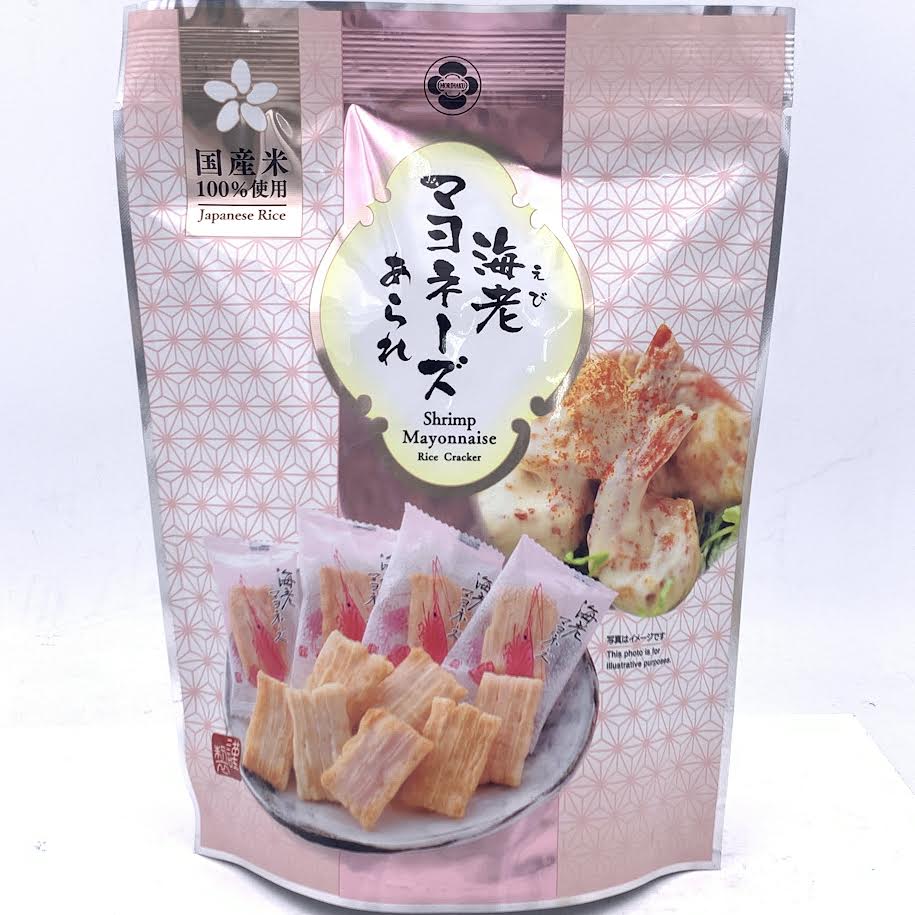 Morihaku Ebi Mayonnaise Arare Rice Cracker1.12oz/32g 森白美乃滋海老蝦米果
