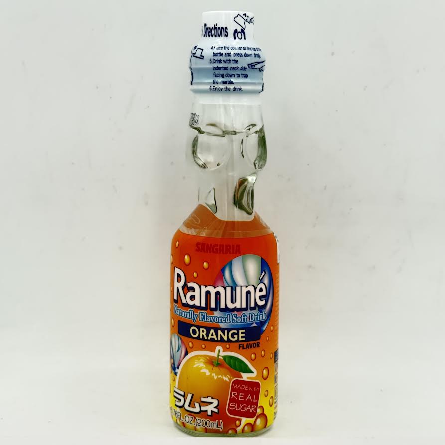 Sangaria Ramune - Orange Flavor 200mlx6bottle