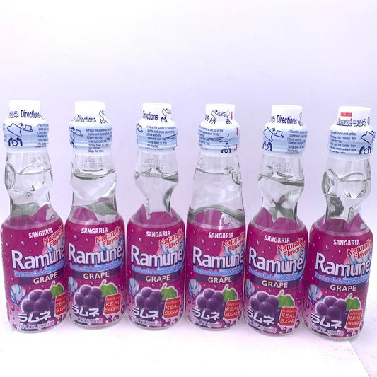 Sangaria Ramune - Grape Flavor 200mlx6bottle三佳麗彈珠汽水葡萄口味