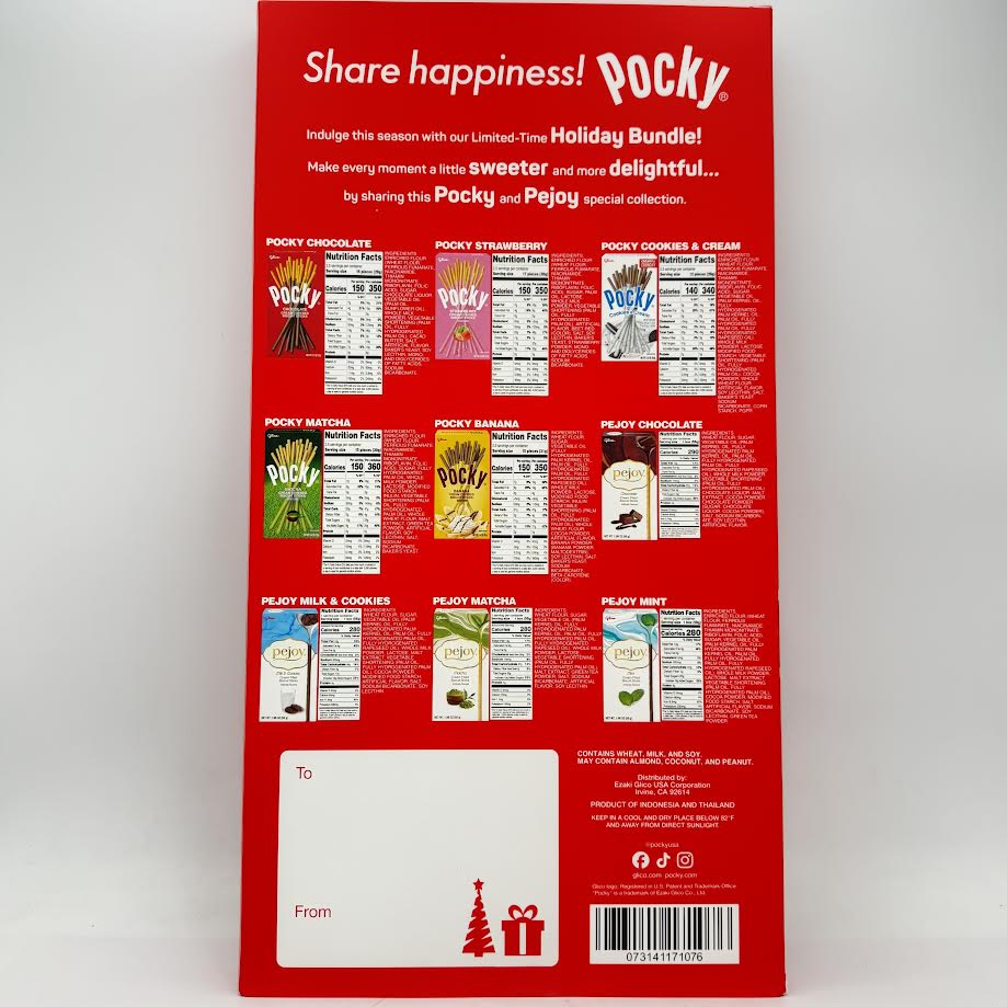 Glico Pocky Holiday Bundle 9 Individual Boxes 574g巧克力棒组盒