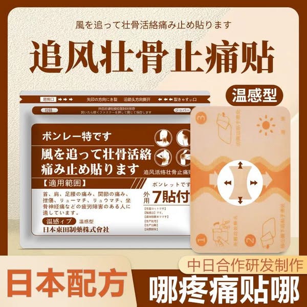 Rheumatism And Bone Strengthening And Pain Relief Patch 7pcs東田追風活絡壯骨止痛保健貼