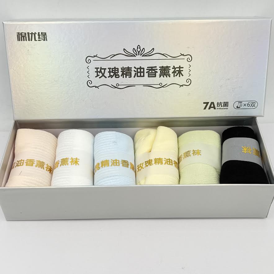 Rose Essential Oil Scented Socks 棉優緣玫瑰精油香藼襪
