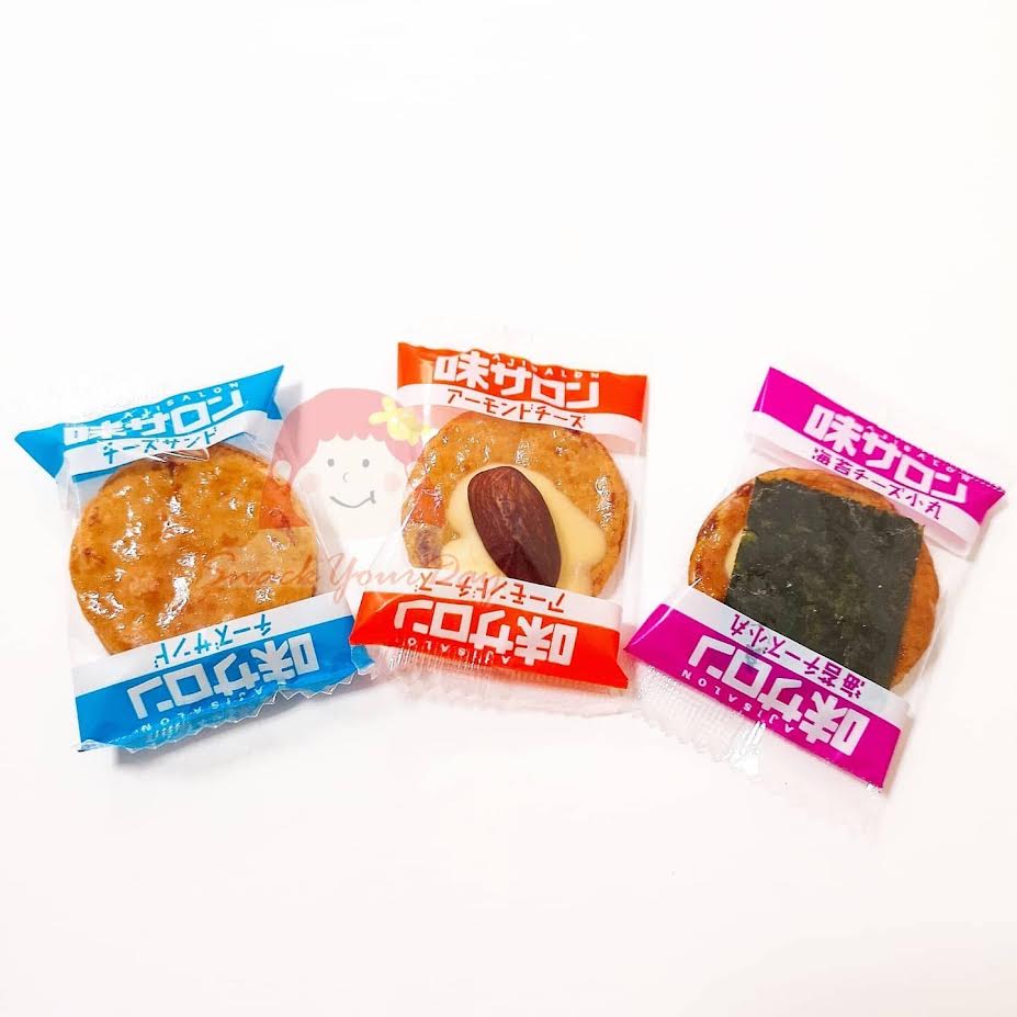 Bourbon Aji Salon Japanese Baked Rice Cracker 59g什錦米餅芝士杏仁/海苔紫菜/芝士