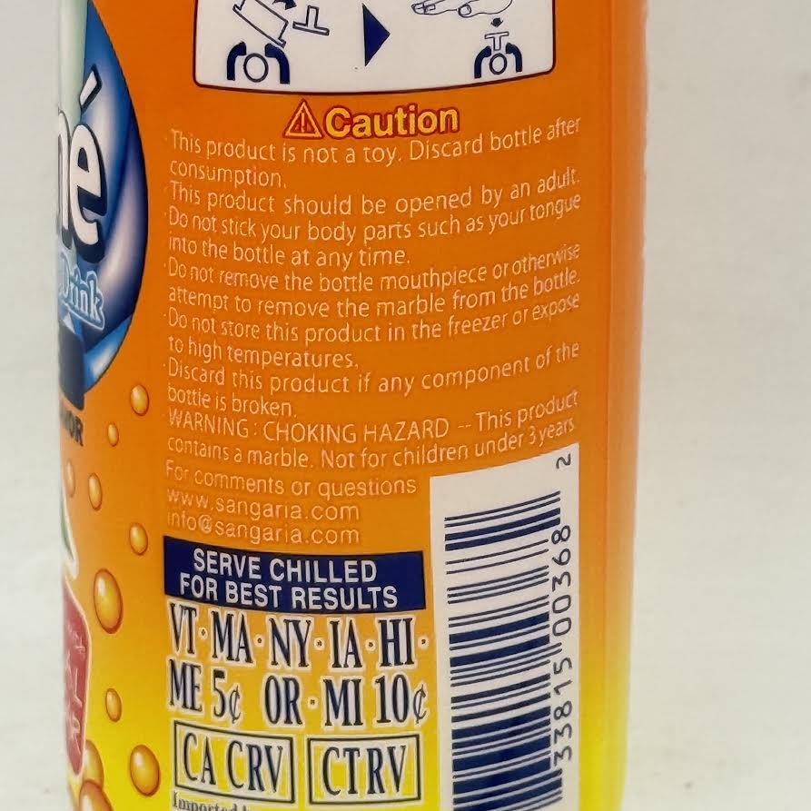 Sangaria Ramune - Orange Flavor 200mlx6bottle