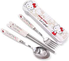 Hello Kitty 3pcs Stainless Steel Cutlery Set