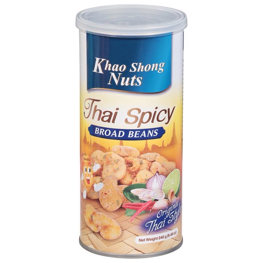 Khao Shong Nuts Thai Spicy Broad Beans 240gx6bottle