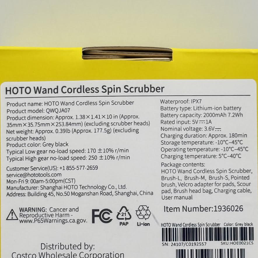 Hoto Wand Cordless Spin Scrubber Cleaning Master For Every Nook And Cranny