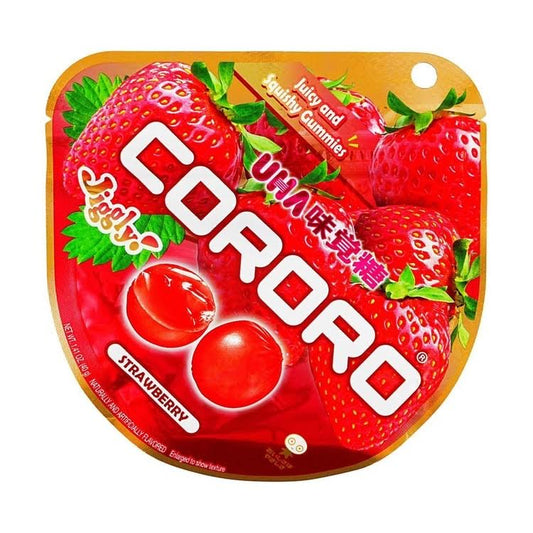 Uha Mikakuto Cororo - Strawberry Juicy And Squishy Gummies 1.41oz/(40g)悠哈爆款糖果草莓口味