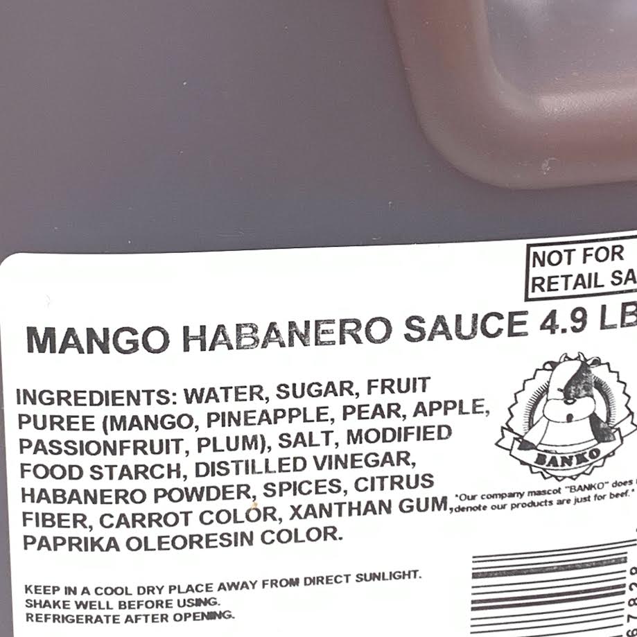 Nippon Shokken Mango Habanero Sauce 4.9lb/2.23kg