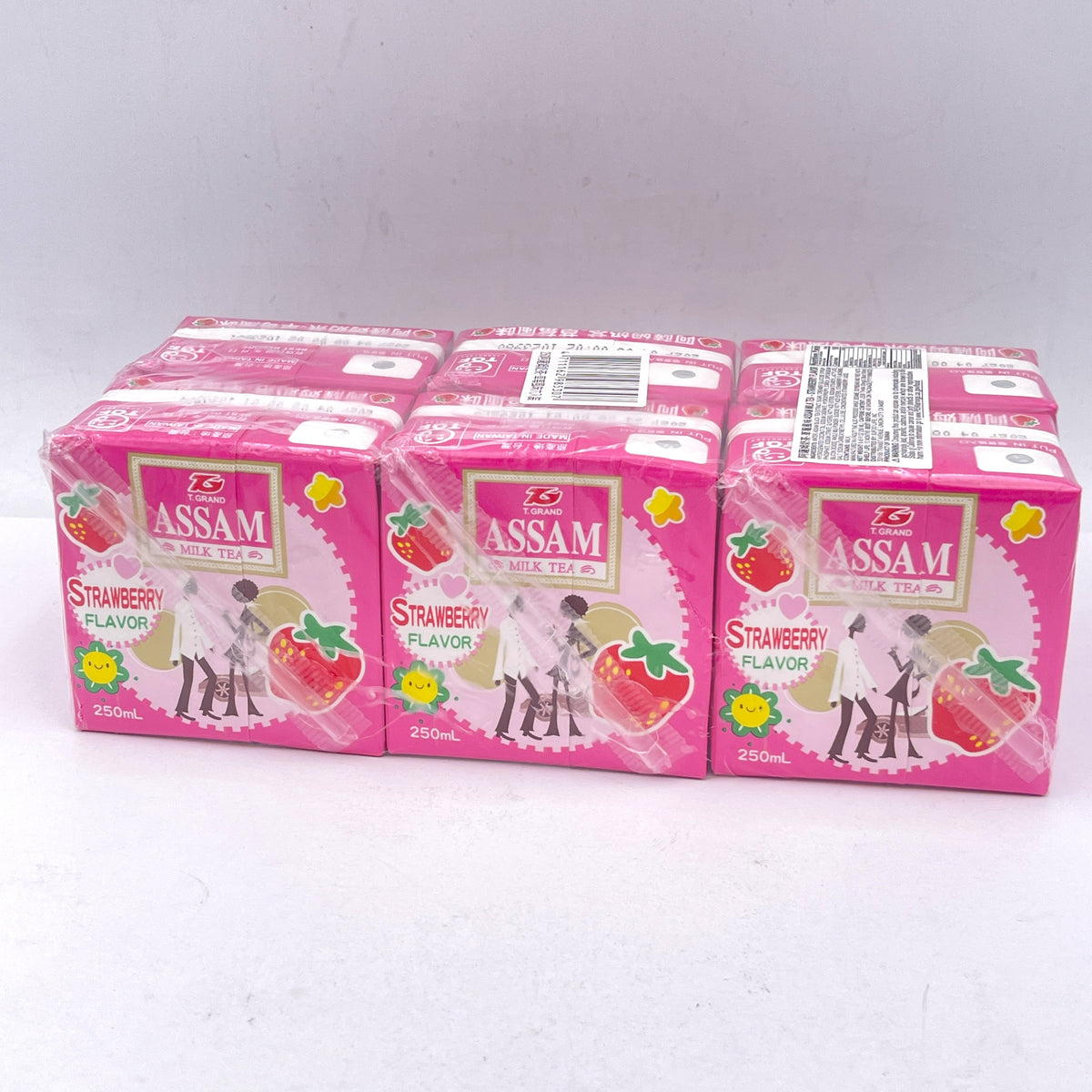 Assam Milk Tea-Strawberry Flavor 250mlx6packs阿薩姆奶茶-草莓風味