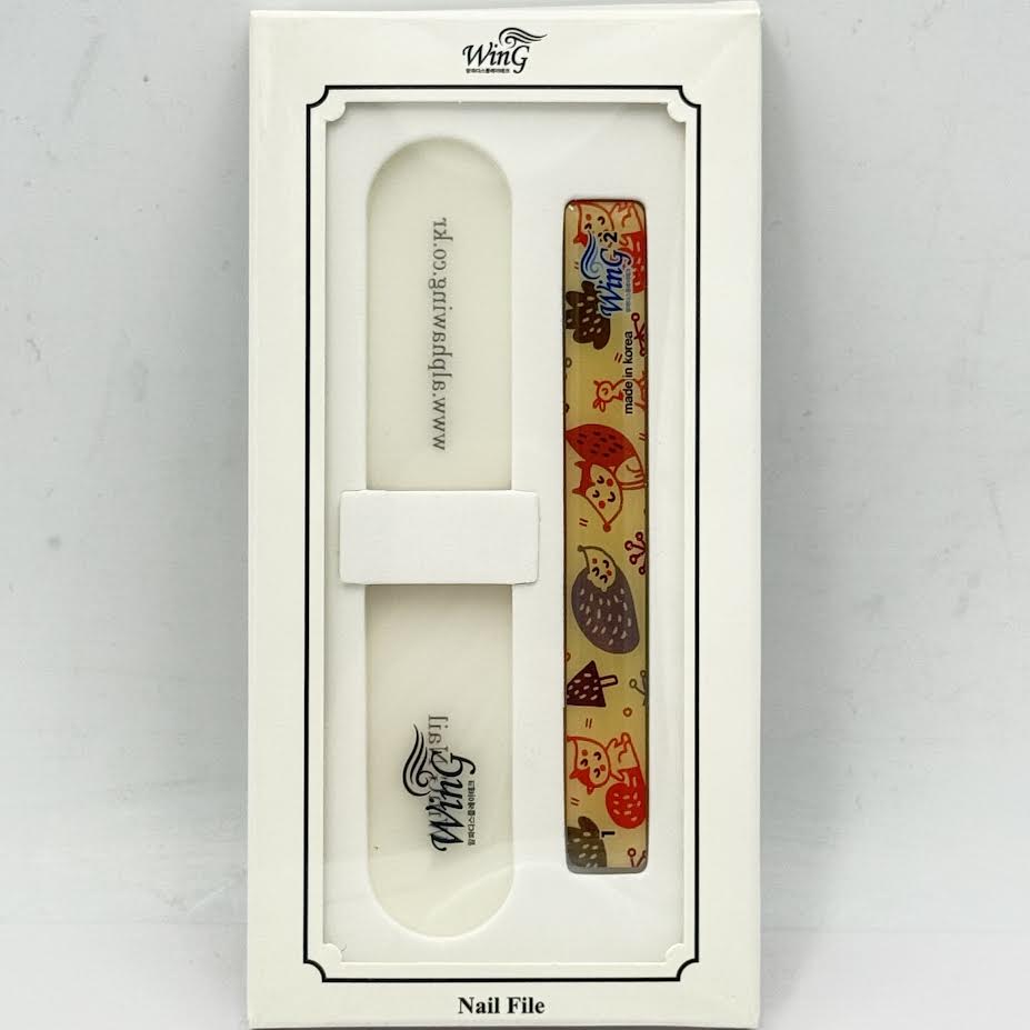 Wing Nail File Shiner Double-Sided Nail Buffer & Polisher Random Color 韓國水晶指甲銼刀