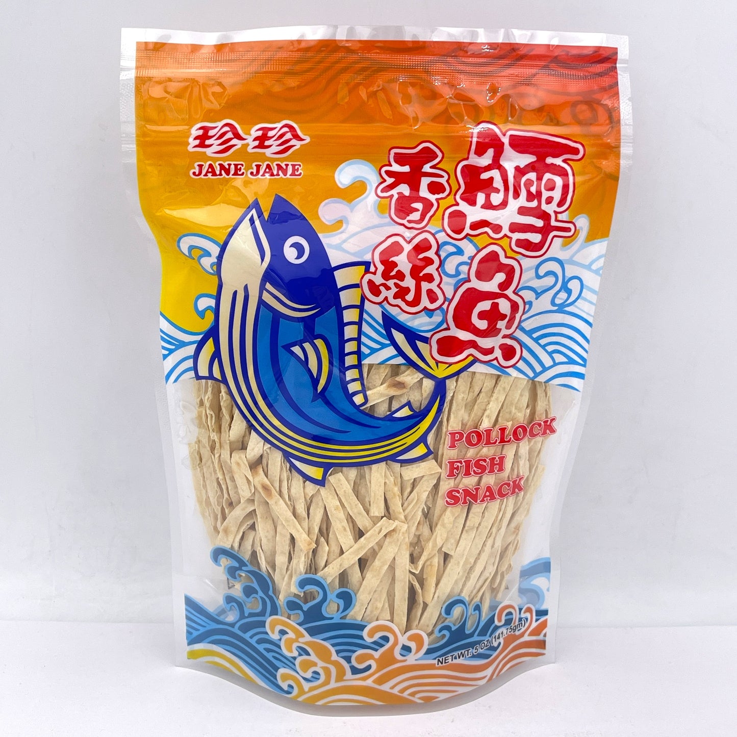 Jane Jane Pollock Fish Snack 5oz珍珍鱈魚香絲