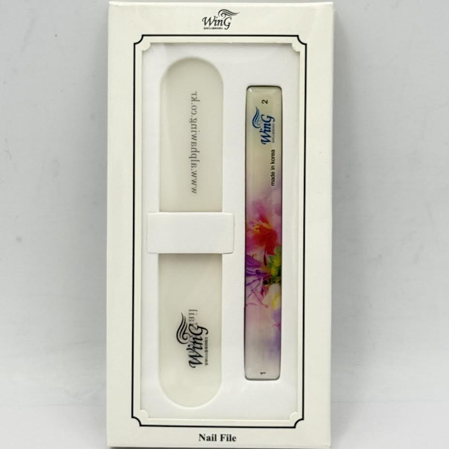 Wing Nail File Shiner Double-Sided Nail Buffer & Polisher Random Color 韓國水晶指甲銼刀