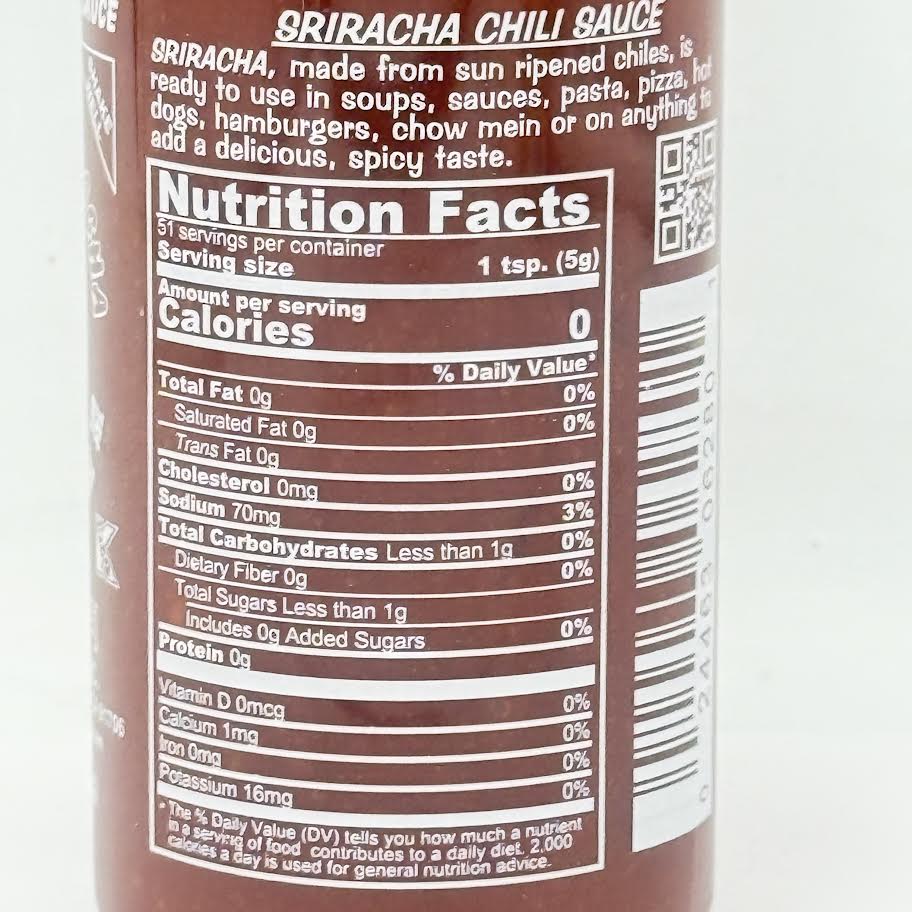 Huy Fong Sriracha Chili Sauce 9oz/(255g)是拉差香甜辣椒酱