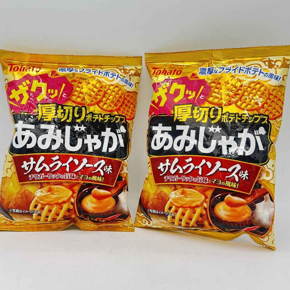 (2CT)Tohato Thick Cut Potatoes Chip - Samurai Sauce Flavor 58g桃哈多厚切薯格武士醬味