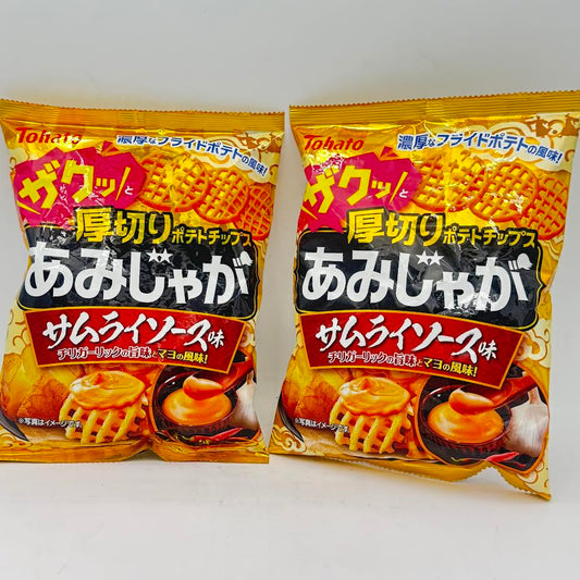 (2CT)Tohato Thick Cut Potatoes Chip - Samurai Sauce Flavor 58g桃哈多厚切薯格武士醬味