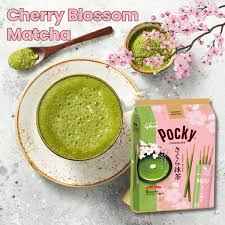 Glico Limited Edition Pocky Sakura Matcha Biscuit Sticks 8packs 3.35oz/95g巧克力餅乾棒 櫻花抹茶味