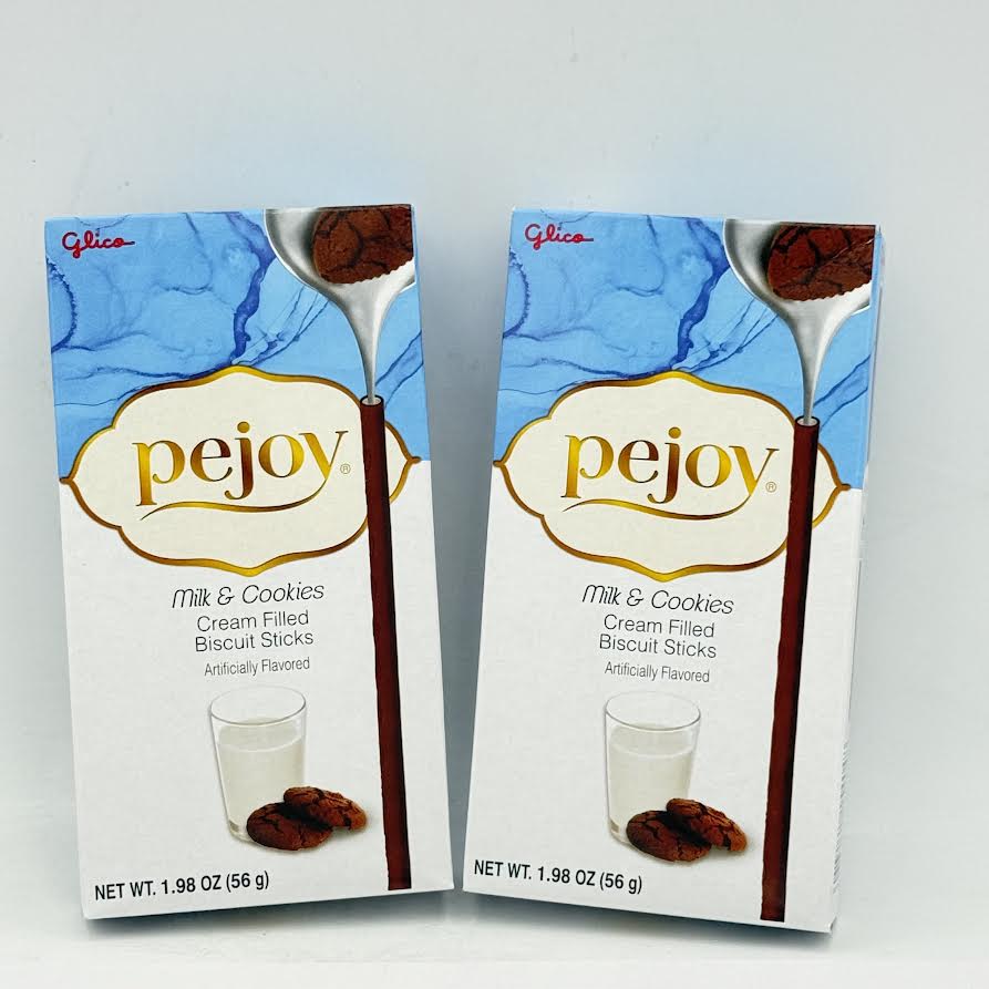 (2CT)Glico Pejoy Milk & Cookies Cream Filled Biscuit Sticks 1.98oz/(56g)