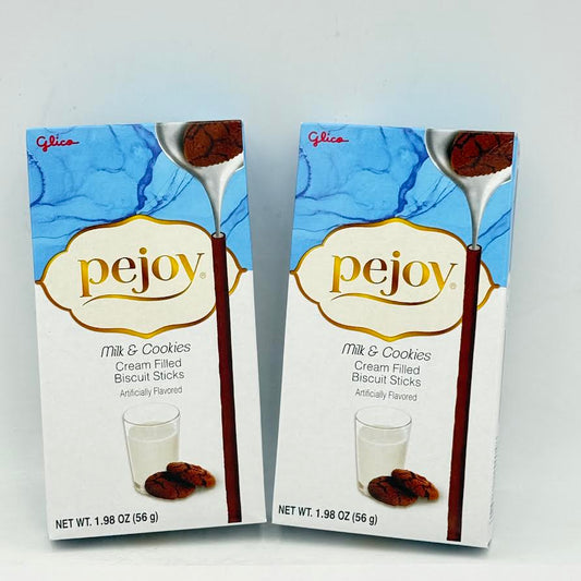 (2CT)Glico Pejoy Milk & Cookies Cream Filled Biscuit Sticks 1.98oz/(56g)