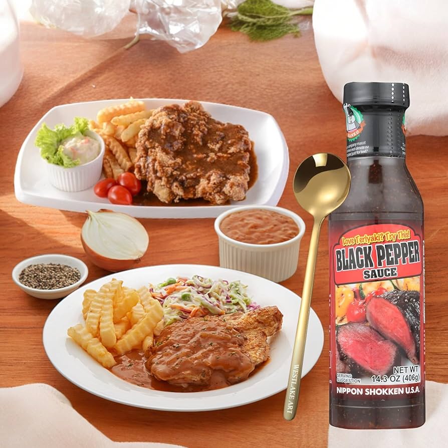 Nippon Shokken Peppery Garlic Flavor Black Pepper Sauce 14.3oz/(406g)