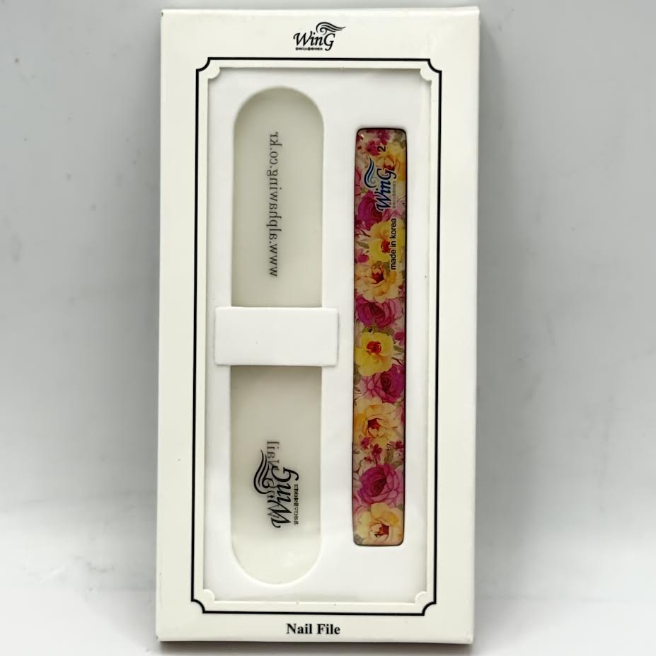 Wing Nail File Shiner Double-Sided Nail Buffer & Polisher Random Color 韓國水晶指甲銼刀