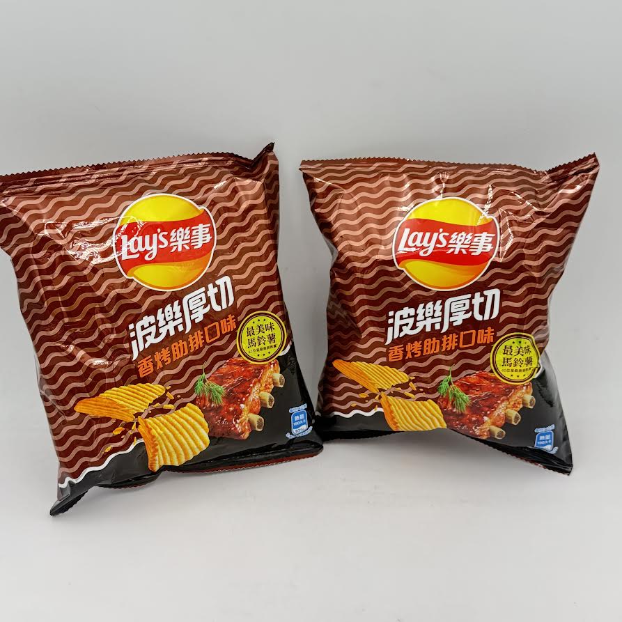 (2CT) Lay's Potato Chips Grilled Ribs Flavor 34g樂事波樂香烤肋排口味洋芋片
