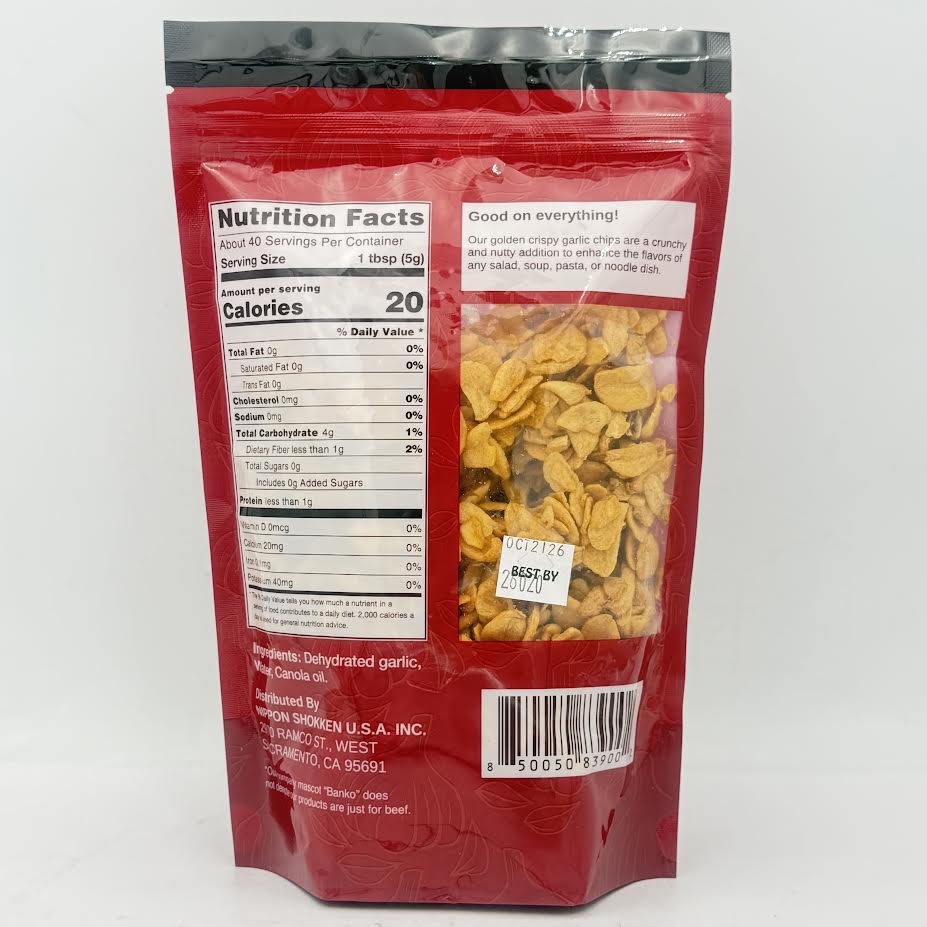 Nippon Shokken Golden Crispy Garlic Chips 7oz/(198g)