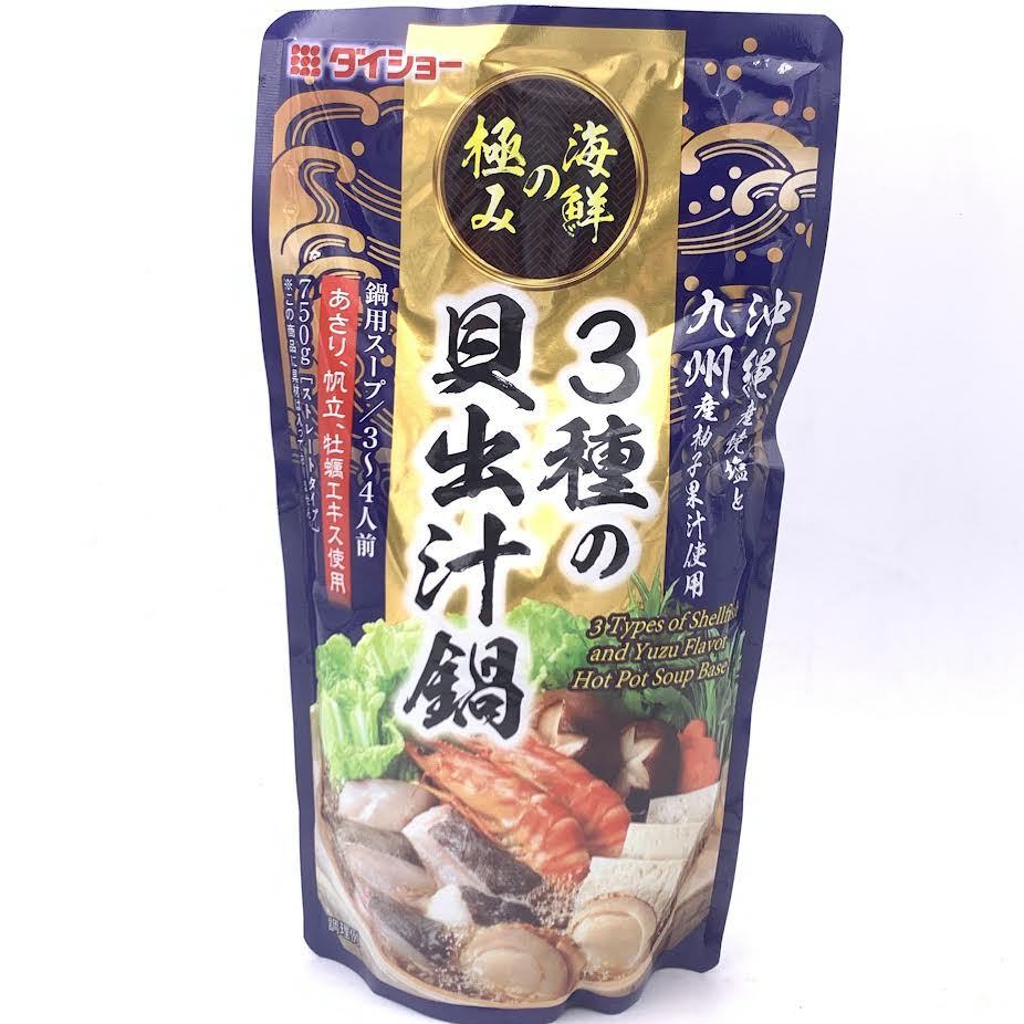 Daisho 3 Types Of Shellfish And Yuzu Flavor Nabe Hot Pot Soup Base 750g3種貝出汁鍋柚子