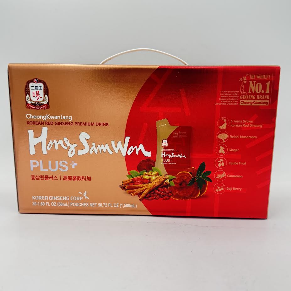 Cheong Kwan Jang Korean Red Ginseng Premium Drink Hong Sam Won Plus 50.72oz/(30bag)