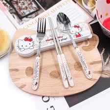 Hello Kitty 3pcs Stainless Steel Cutlery Set