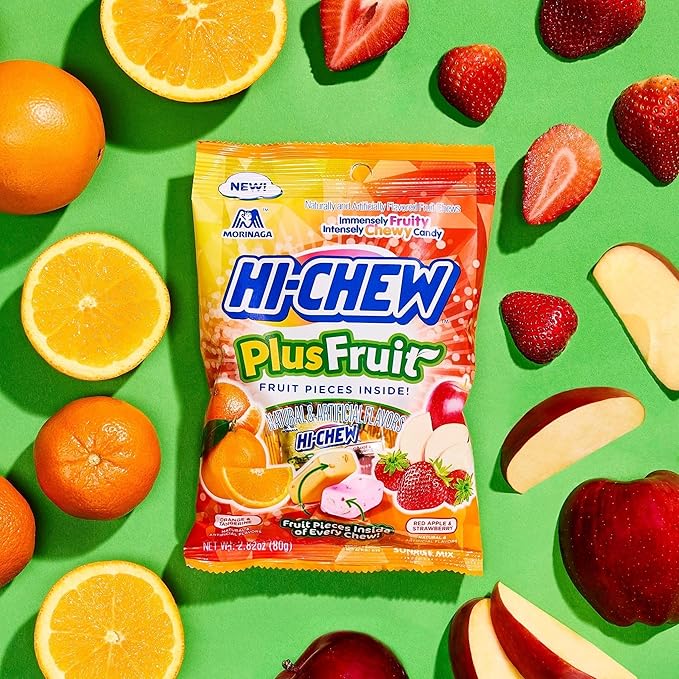 Morinaga Hi-Chew Fruity Chewy Candy -Plus Fruit 2.82oz/80g