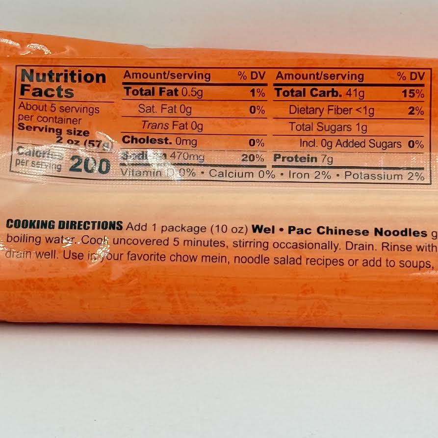 (2CT )WEL-PAC Premium Quality Chinese Noodles 283g