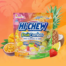 Morinaga Hi-Chew Candy-Fruit Combos, Passion Fruit+Mango, Coconut+ Pineapple, Strawberry +Lemonade 11.65oz/330g