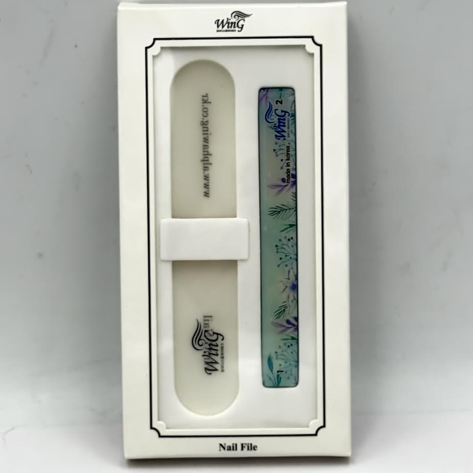 Wing Nail File Shiner Double-Sided Nail Buffer & Polisher Random Color 韓國水晶指甲銼刀