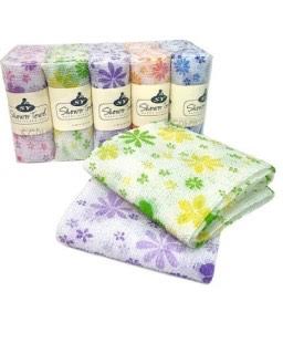 SY Shower Towel Happy Clean Day 1pcs韓國尼龍印花桑拿巾/搓背巾