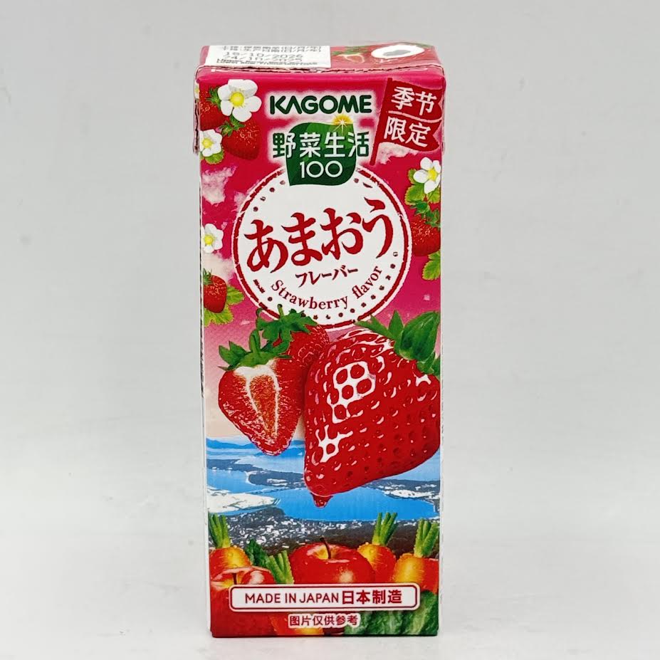 Kagome Amao Strawberry Juice Flavor 200ml/12pack