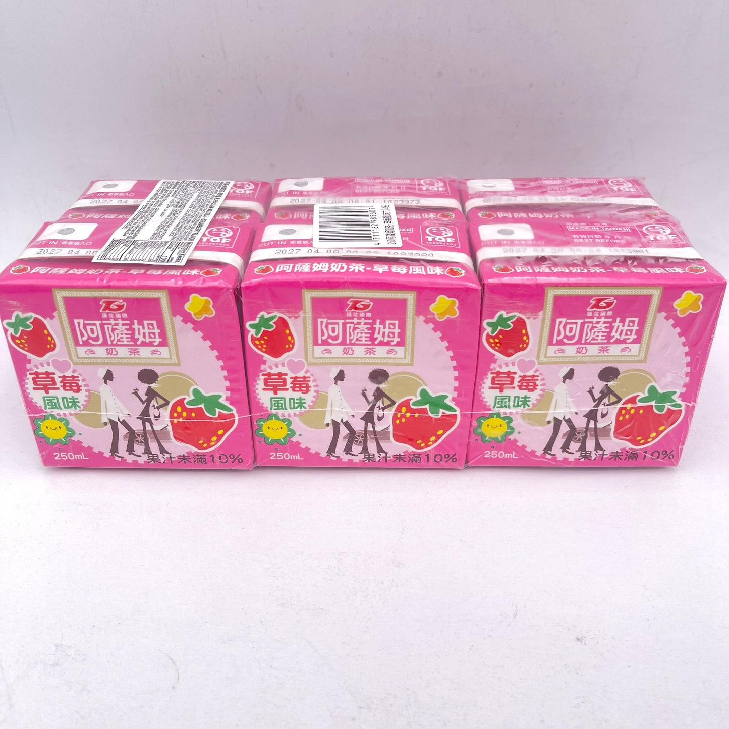Assam Milk Tea-Strawberry Flavor 250mlx6packs阿薩姆奶茶-草莓風味