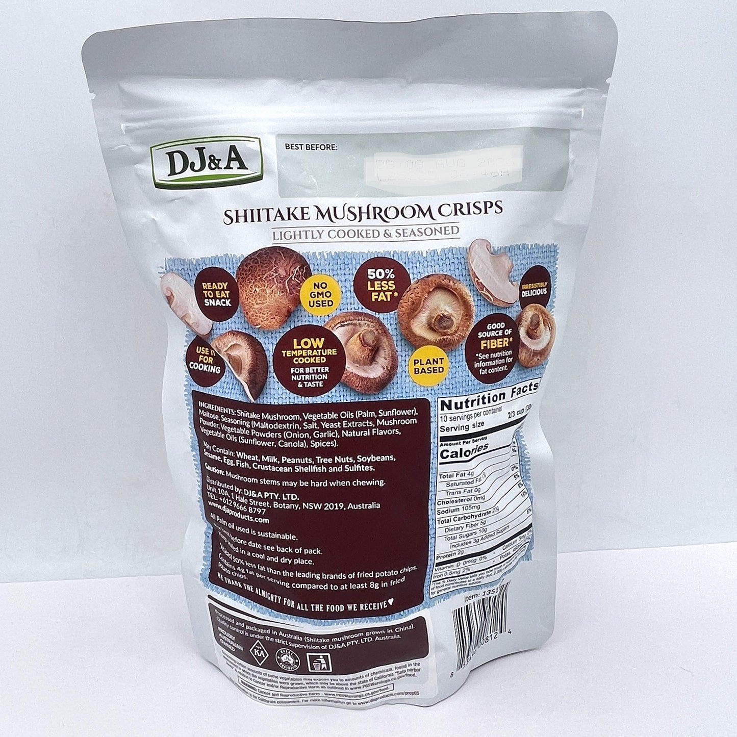 DJ&A Shiitake Mushroom Crisps 10.58oz/(300g)